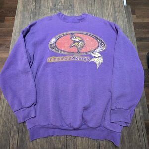 Vintage 90s MINNESOTA VIKINGS NFL Crewneck Sweatshirt Logo 7 Mens XL